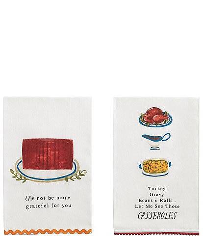 Mud Pie Ric Rac Thanksgiving Towel Set