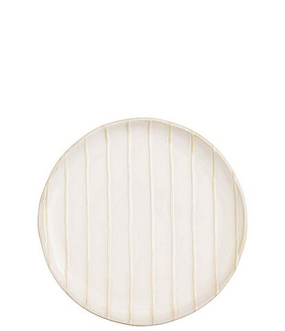Mud Pie Stripes Stoneware Salad Plates, Set of 2