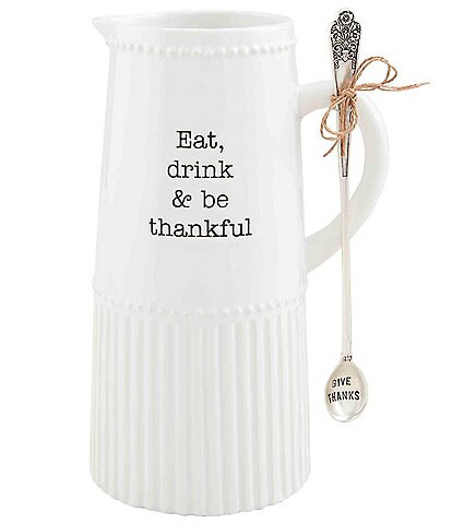 Mud Pie Thanksgiving Collection Be Thankful Pitcher Set