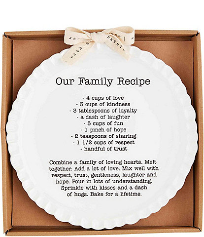 Mud Pie Thanksgiving Family Recipe Plate