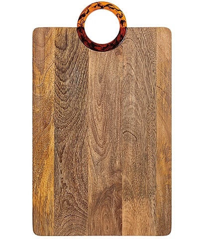 Mud Pie Tortoise Handle Mango Wood Serving Board