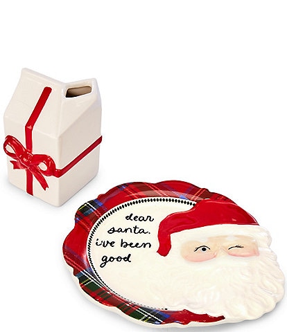 Mud Pie Vintage Milk and Cookies Set