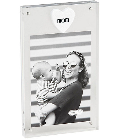 Mud Pie We Are Family Acrylic Mom Plaque Picture Frame