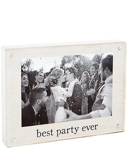 Mud Pie Wedding Collection Best Party Ever Magnetic Block Frame, 4x6