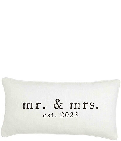 Mud Pie Wedding Est 2023 Lumbar Pillow
