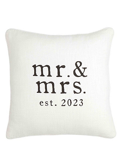 Mud Pie Wedding Est 2023 Square Pillow