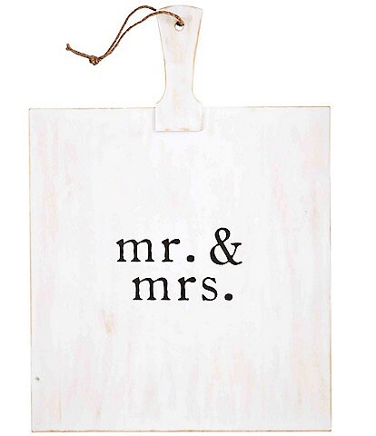 Mud Pie Wedding Mr & Mrs Square White Board