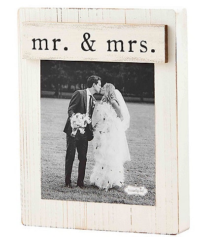 Mr and Mrs Glass Vertical 4 X 6 Photo frame