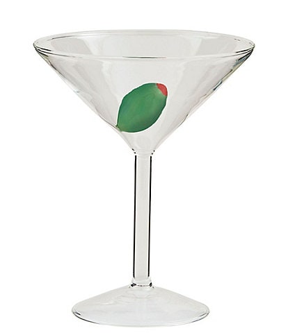 Mud Pie Wine O'Clock Olive Icon Martini Glass