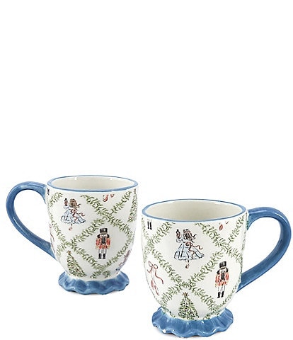 Mud Pie Winter Wonderland Nutcracker Mugs, Set of 2