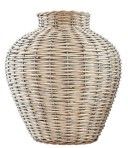 Mud Pie Woven Willow Decorative Vase