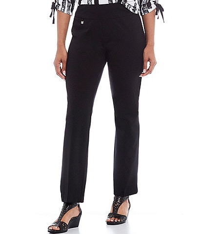 Slimsation® by Multiples Petite Size Pull-On Relaxed Straight Leg Pants