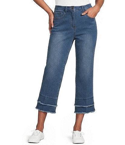 Multiples Petite Size Twill Pull-On Crop Jeans