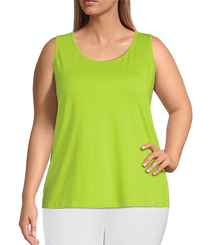 PacificPlex Womens Stretch Cotton Camisole Tank Top Junior & JR Plus Size  (XL, Heather-Charcoal) 