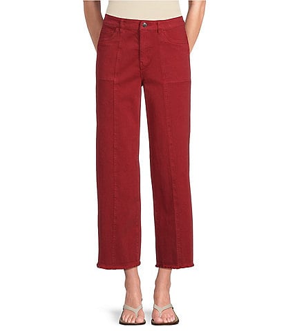 Multiples Slimsation Stretch Denim Flat Front Crop Length Pants