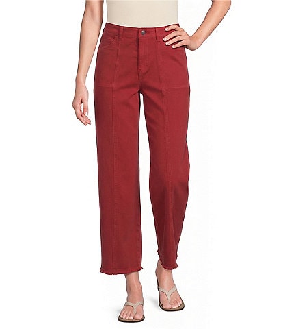 Multiples Slimsation Stretch Denim Flat Front Crop Length Pants