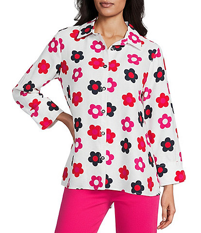 Multiples Solid Garment Dyed Straight Leg Fringe Hem Pull-On Ankle Pants