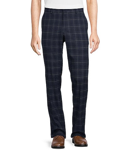 Murano Alex Slim Fit Plaid Flat Front Suit Separates Dress Pants