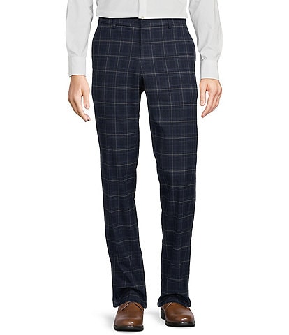 Murano Alex Slim Fit Plaid Flat Front Suit Separates Dress Pants