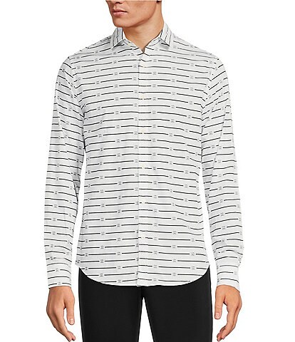 Murano Archive Collection Slim-Fit Floppy Stripe Print Long-Sleeve Woven Shirt