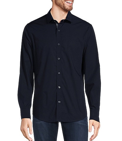 Murano Back to Space Collection Slim Fit Contrast Placket Long Sleeve Woven Shirt