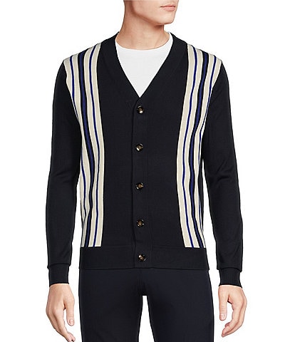 Murano Back to Space Collection Slim Fit Stripe Cardigan