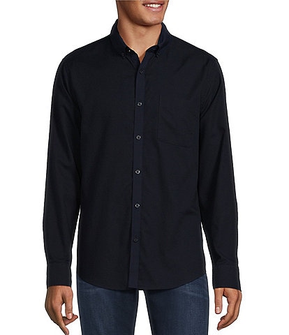 Murano Back to Space Collection Slim-Fit Textured Long Sleeve Woven Shirt