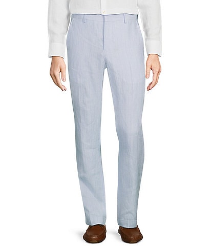 Murano Baird McNutt Linen Alex Slim-Fit Stripe Suit Separates Pants