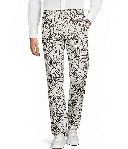 Murano Baird McNutt Zac Classic Fit Printed Linen Pants