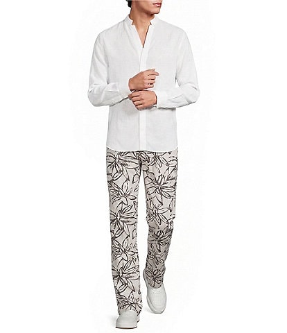 Murano Baird McNutt Zac Classic Fit Printed Linen Pants
