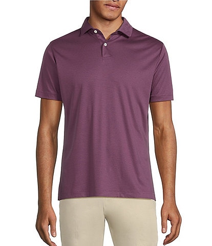 Murano Big & Tall  Liquid Luxury Slim Fit Solid Interlock Short Sleeve Polo Shirt