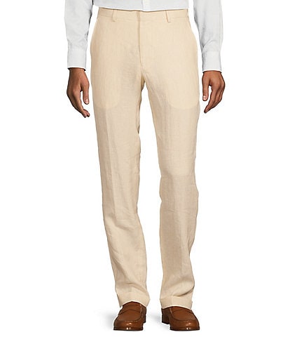Murano Big & Tall Baird McNutt Linen Alex Slim Fit Flat-Front Suit Separates Pants