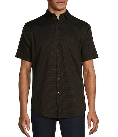 Murano Big & Tall Classic Fit Dotted Dobby Short Sleeve Woven Shirt