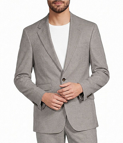 Murano Big & Tall Coordinating Slim Fit Glen Plaid Suit Separates Jacket