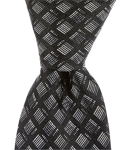 Murano Big & Tall Etched Geometric 3 1/8" Silk Tie