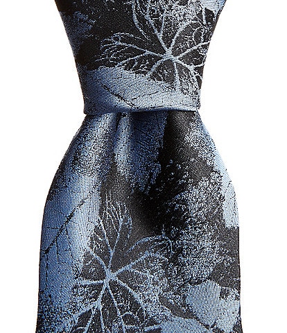 Murano Big & Tall Floral/Shadow Printed 3 1/8#double; Woven Silk Tie