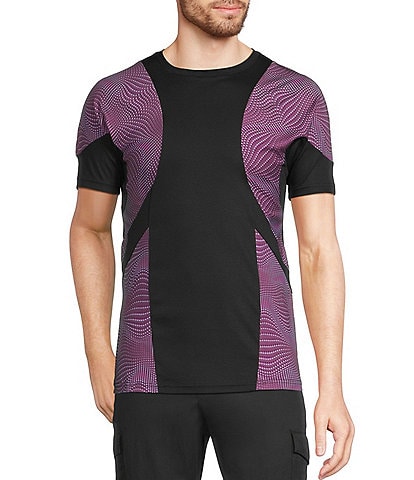 Murano Big & Tall Interdimensional Collection Slim Fit Pieced Short Sleeve Crew Neck T-Shirt