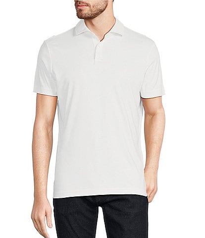 Murano Big & Tall Liquid Luxury Slim Fit Short Sleeve Solid Interlock Polo Shirt