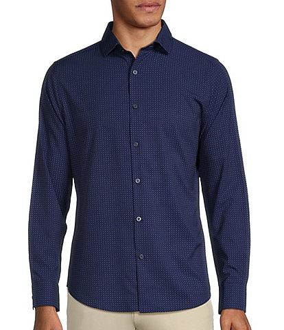 Murano Wardrobe Essentials Big & Tall Slim Fit Solid Stretch Twill Long  Sleeve Woven Shirt