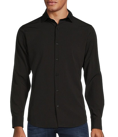 Murano Big & Tall Slim-Fit Performance Stretch Spread Collar Solid Woven Shirt