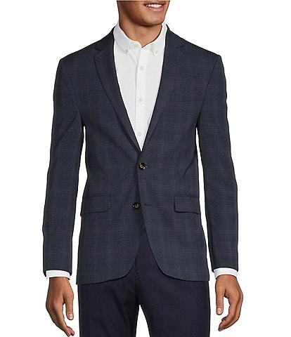 Murano Big & Tall Slim Fit Plaid Suit Separates Blazer