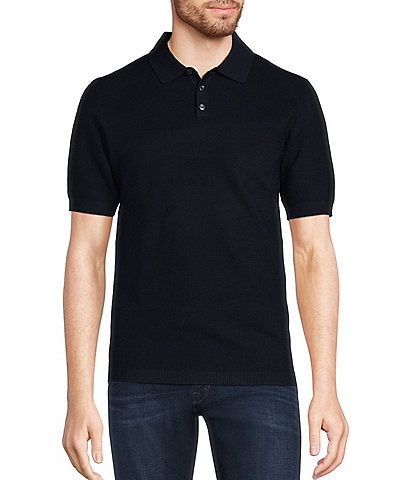 Murano Big & Tall Slim-Fit Solid Textured Polo Sweater