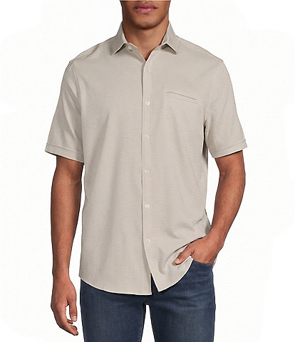Murano Big & Tall Solid Texture Short Sleeve Woven Shirt
