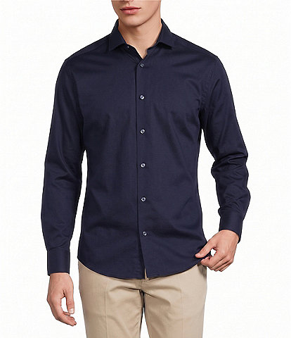 Murano Big & Tall Wardrobe Essentials Classic Fit Solid Woven Shirt