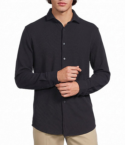 Murano Big & Tall Weekend Edit Waffle Coat Front Shirt