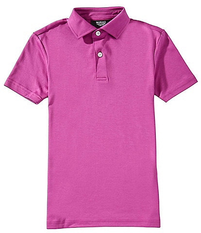 Murano Big Boys 8-20 Liquid Luxury Slim Fit Printed Interlock Polo Shirt