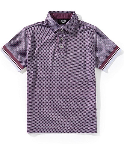 Murano Big Boys 8-20 Liquid Luxury Slim Fit Printed Interlock Polo Shirt