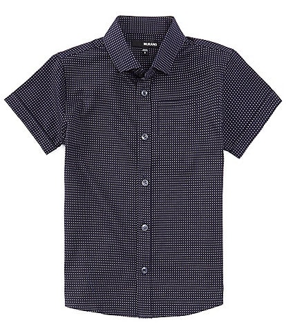 Murano Big Boys 8-20 Short Sleeve Small Dot Dobby Woven Shirt