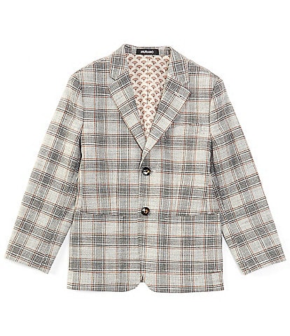 Murano Big Boys 8-20 Slim Glen Plaid Blazer