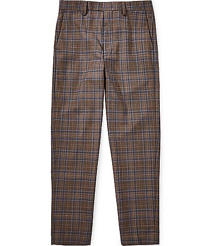 Murano Big Boys Alex Slim Fit Plaid Dress Pants